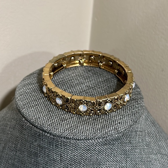 Lia Sophia Gold Tone Stretch Bracelet - Picture 2 of 4